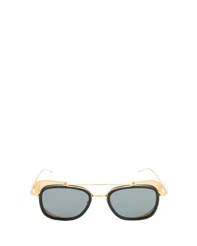 Thom Browne Men's Acetate and Titanium Rectangle Sunglasses with Side Shields | Thumbnail 1 Thom Browne Men's Acetate and Titanium Rectangle Sunglasses with Side Shields | Thumbnail 1
