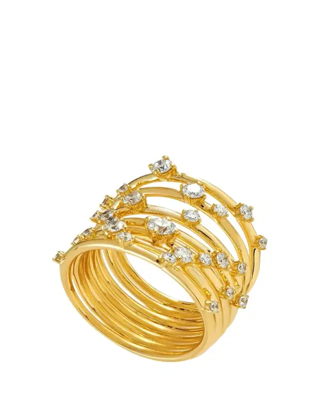 18K Yellow Gold Troupe Diamond Band Ring