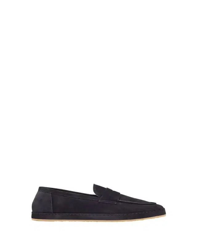 Men's Suede Rubber-Sole Penny Loafers