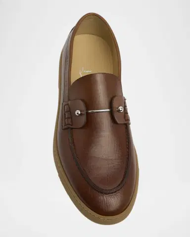 Christian Louboutin Men's Chambeliboat Leather Loafers | Thumbnail 3 Christian Louboutin Men's Chambeliboat Leather Loafers | Thumbnail 3