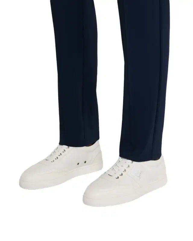Men's Retero Grained Leather Low-Top Sneakers