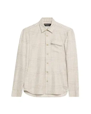 Kiton Men's Baba Tonal Plaid Side-Pocket Overshirt | Thumbnail 1 Kiton Men's Baba Tonal Plaid Side-Pocket Overshirt | Thumbnail 1