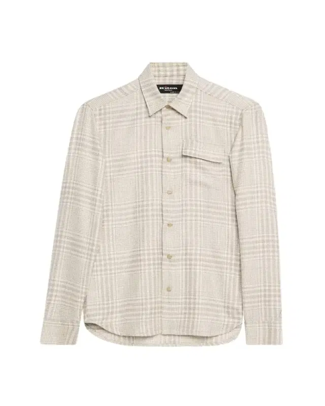 Men's Baba Tonal Plaid Side-Pocket Overshirt