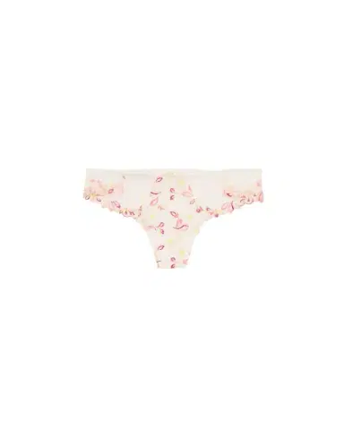 Lise Charmel Folie D'Ete Floral-Embroidered Tulle Thong | Thumbnail 1