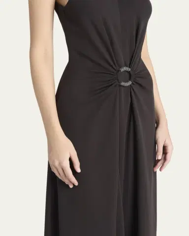 Giorgio Armani Beaded-Ring Silk Georgette Backless Gown | Thumbnail 5 Giorgio Armani Beaded-Ring Silk Georgette Backless Gown | Thumbnail 5