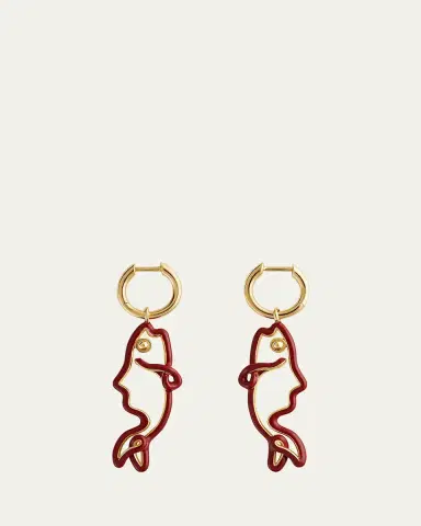 Bottega Veneta Enamel Fish Earrings | Thumbnail 2 Bottega Veneta Enamel Fish Earrings | Thumbnail 2