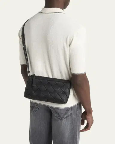 Bottega Veneta Men's Diago Zip Intreccio Taurillon Messenger Bag | Thumbnail 7 Bottega Veneta Men's Diago Zip Intreccio Taurillon Messenger Bag | Thumbnail 7