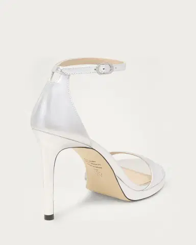 Stuart Weitzman Nudist Metallic Ankle-Wrap Platform Sandals | Thumbnail 3 Stuart Weitzman Nudist Metallic Ankle-Wrap Platform Sandals | Thumbnail 3