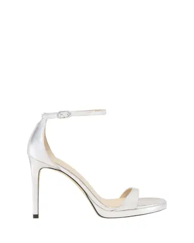 Stuart Weitzman Nudist Metallic Ankle-Wrap Platform Sandals | Thumbnail 1 Stuart Weitzman Nudist Metallic Ankle-Wrap Platform Sandals | Thumbnail 1