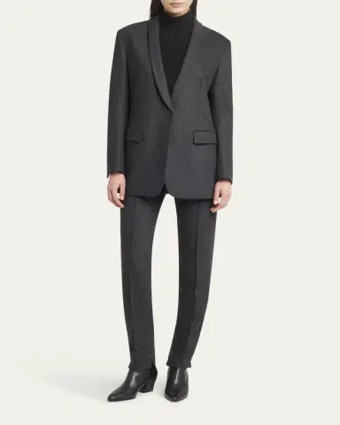 Giorgio Armani Cashmere Flannel Single-Breasted Blazer | Thumbnail 2