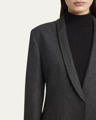 Giorgio Armani Cashmere Flannel Single-Breasted Blazer | Thumbnail 5