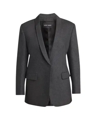 Giorgio Armani Cashmere Flannel Single-Breasted Blazer | Thumbnail 1