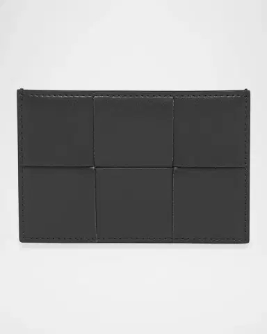 Bottega Veneta Men's Woven Leather Card Case | Thumbnail 4