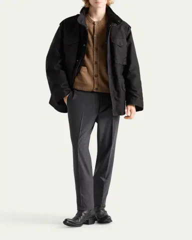 Prada Men's Cashmere Knit Cardigan | Thumbnail 2 Prada Men's Cashmere Knit Cardigan | Thumbnail 2