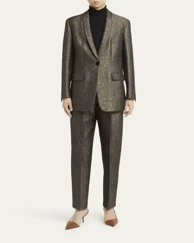 Giorgio Armani Geo Silk Jacquard Single-Breasted Blazer | Thumbnail 6 Giorgio Armani Geo Silk Jacquard Single-Breasted Blazer | Thumbnail 6