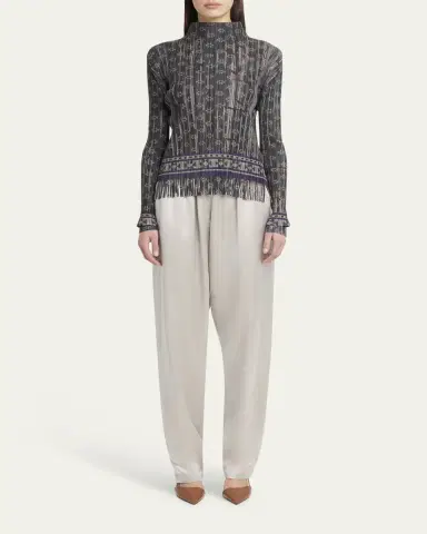 Giorgio Armani Pull-On Silk Trousers | Thumbnail 2