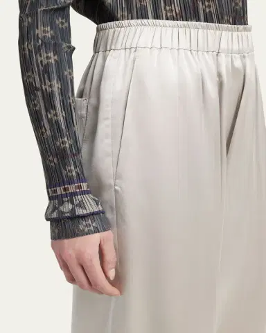 Giorgio Armani Pull-On Silk Trousers | Thumbnail 4