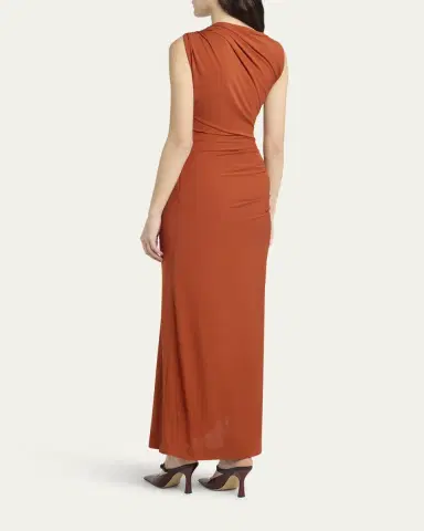 Bottega Veneta Drop Detail Gathered Matte Crepe Jersey Maxi Dress | Thumbnail 12 Bottega Veneta Drop Detail Gathered Matte Crepe Jersey Maxi Dress | Thumbnail 12