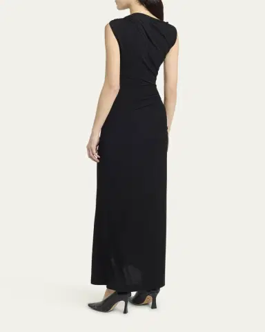Bottega Veneta Drop Detail Gathered Matte Crepe Jersey Maxi Dress | Thumbnail 7 Bottega Veneta Drop Detail Gathered Matte Crepe Jersey Maxi Dress | Thumbnail 7