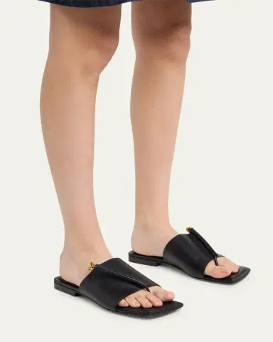 Bottega Veneta Leather Knot Flat Sandals | Thumbnail 2