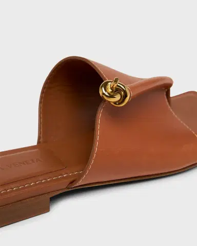 Bottega Veneta Leather Knot Flat Sandals | Thumbnail 14