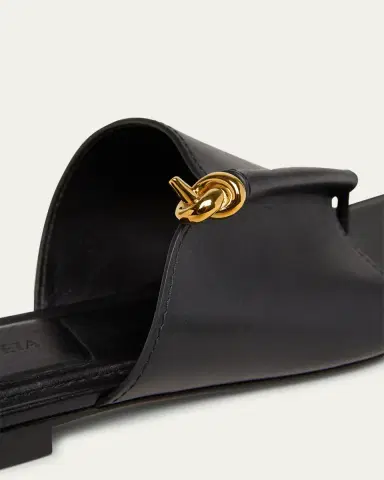 Bottega Veneta Leather Knot Flat Sandals | Thumbnail 5