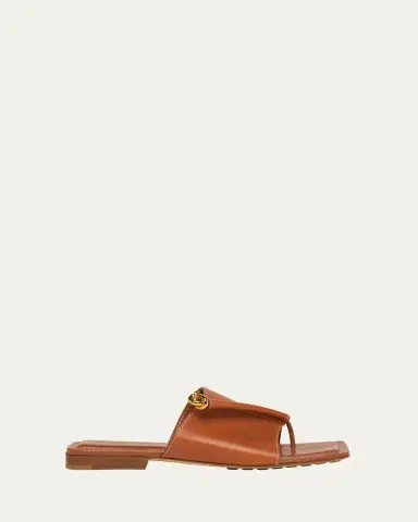 Bottega Veneta Leather Knot Flat Sandals | Thumbnail 6
