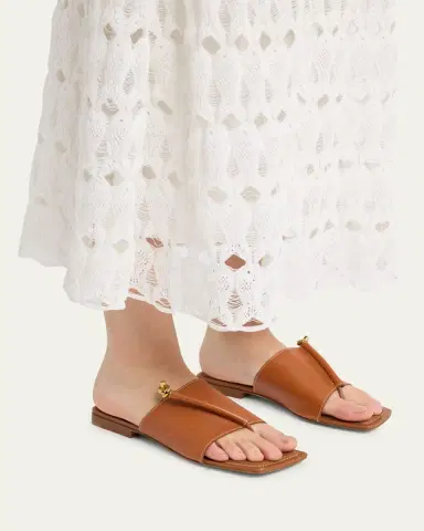 Bottega Veneta Leather Knot Flat Sandals | Thumbnail 7