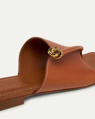 Bottega Veneta Leather Knot Flat Sandals | Thumbnail 10