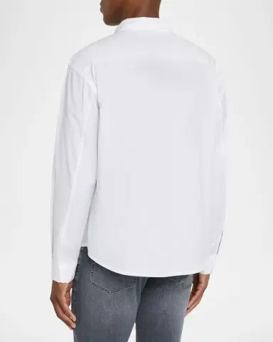 Frame Men's Button-Collar Cotton Oxford Sport Shirt | Thumbnail 2