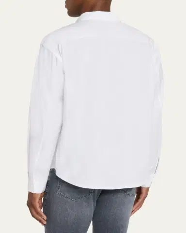 Frame Men's Button-Collar Cotton Oxford Sport Shirt | Thumbnail 7