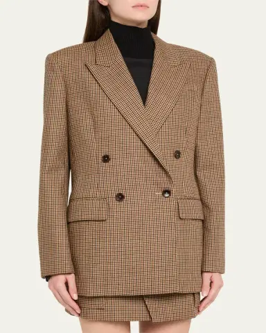A.L.C. Calla Check Double-Breasted Jacket | Thumbnail 2 A.L.C. Calla Check Double-Breasted Jacket | Thumbnail 2