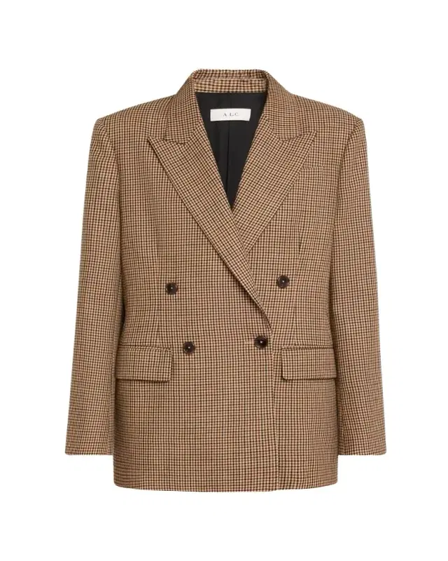 Calla Check Double-Breasted Jacket