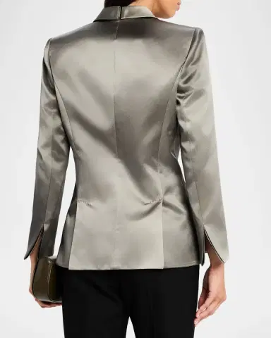 Giorgio Armani Ombre Satin Single-Breasted Blazer | Thumbnail 2 Giorgio Armani Ombre Satin Single-Breasted Blazer | Thumbnail 2