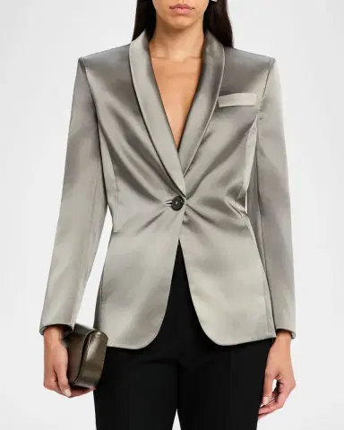 Giorgio Armani Ombre Satin Single-Breasted Blazer | Thumbnail 3 Giorgio Armani Ombre Satin Single-Breasted Blazer | Thumbnail 3