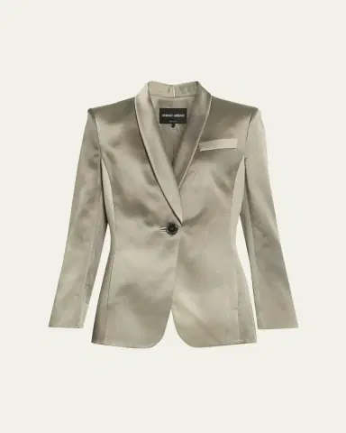 Giorgio Armani Ombre Satin Single-Breasted Blazer | Thumbnail 5 Giorgio Armani Ombre Satin Single-Breasted Blazer | Thumbnail 5