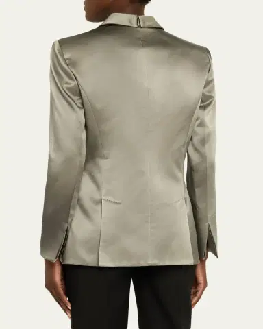 Giorgio Armani Ombre Satin Single-Breasted Blazer | Thumbnail 7 Giorgio Armani Ombre Satin Single-Breasted Blazer | Thumbnail 7