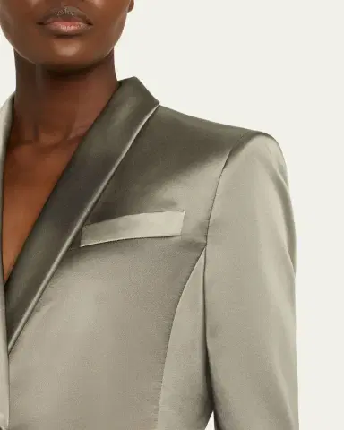 Giorgio Armani Ombre Satin Single-Breasted Blazer | Thumbnail 9 Giorgio Armani Ombre Satin Single-Breasted Blazer | Thumbnail 9