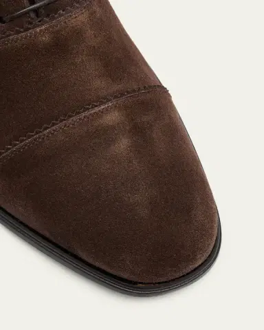 Ferragamo Men's Boston Suede Cap Toe Oxford Shoes | Thumbnail 10