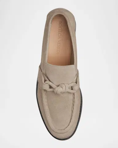 Bottega Veneta Astaire Knot Soft Suede Loafers | Thumbnail 3