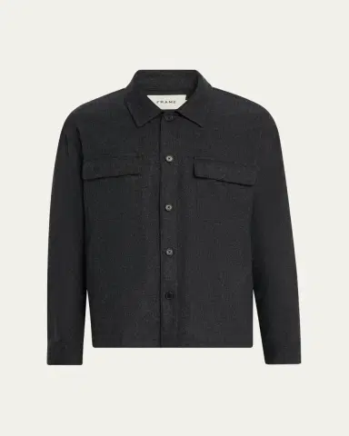 Frame Men's Wool-Blend Two-Pocket Overshirt | Thumbnail 5