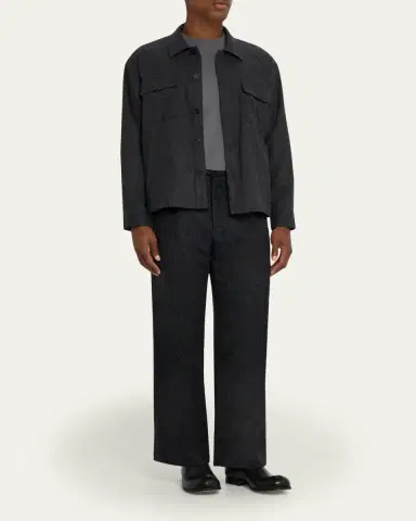 Frame Men's Wool-Blend Two-Pocket Overshirt | Thumbnail 6