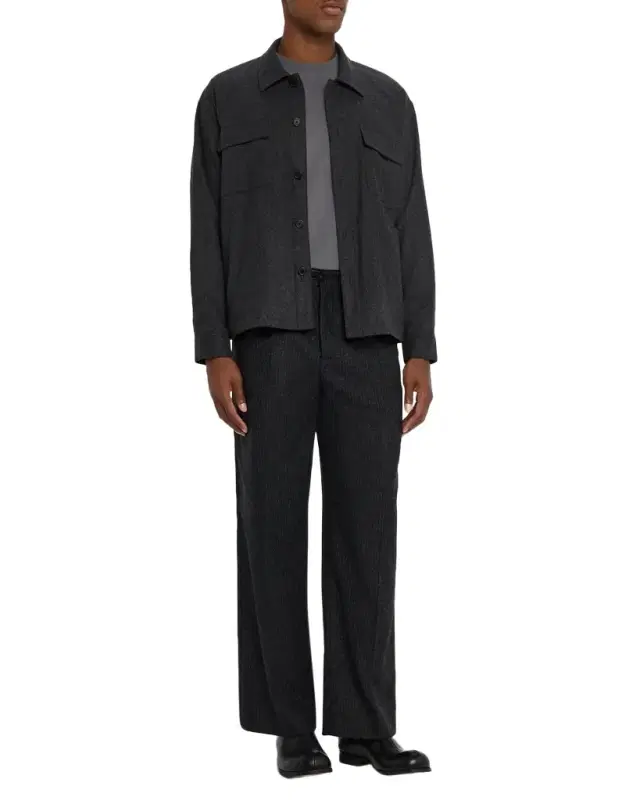 FRAME Men's Wool-Blend Two-Pocket Overshirt