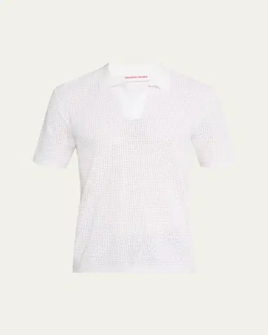 Orlebar Brown Men's Roddy Mesh Stitch Polo Shirt | Thumbnail 5 Orlebar Brown Men's Roddy Mesh Stitch Polo Shirt | Thumbnail 5