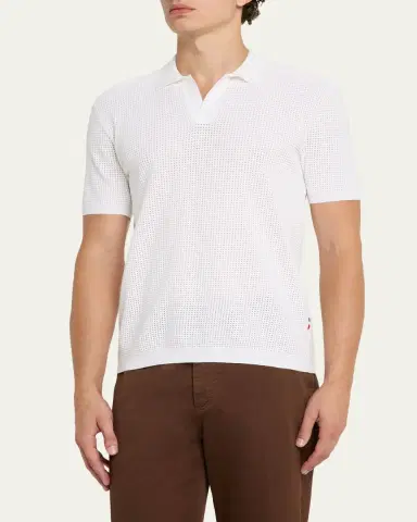 Orlebar Brown Men's Roddy Mesh Stitch Polo Shirt | Thumbnail 8 Orlebar Brown Men's Roddy Mesh Stitch Polo Shirt | Thumbnail 8