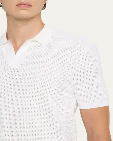 Orlebar Brown Men's Roddy Mesh Stitch Polo Shirt | Thumbnail 9 Orlebar Brown Men's Roddy Mesh Stitch Polo Shirt | Thumbnail 9
