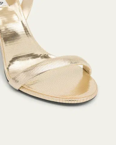 Alaïa Metallized Leather Ankle-Strap Sandals | Thumbnail 5