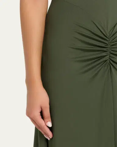 Victoria Beckham Blaire Gathered Waist Midi Dress | Thumbnail 5 Victoria Beckham Blaire Gathered Waist Midi Dress | Thumbnail 5