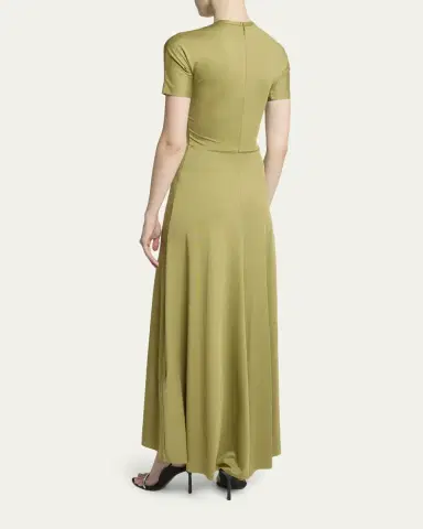 Victoria Beckham Blaire Gathered Waist Midi Dress | Thumbnail 7 Victoria Beckham Blaire Gathered Waist Midi Dress | Thumbnail 7