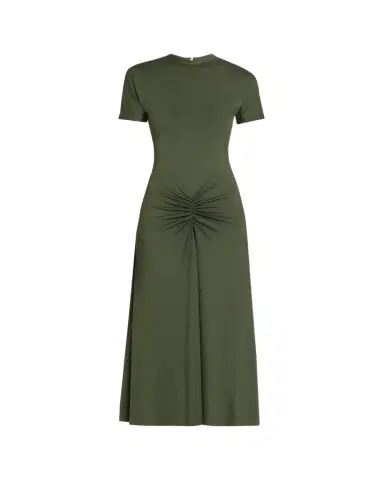 Victoria Beckham Blaire Gathered Waist Midi Dress | Thumbnail 1 Victoria Beckham Blaire Gathered Waist Midi Dress | Thumbnail 1